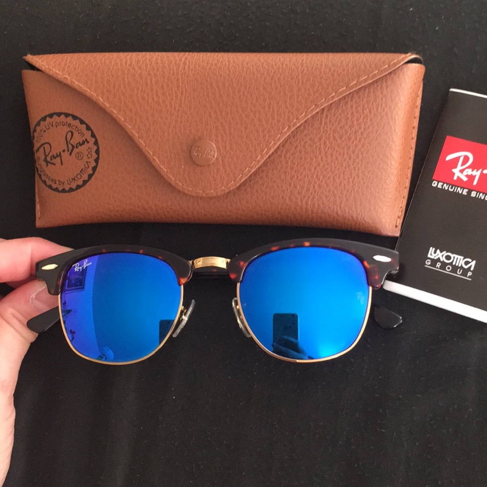 Ray-ban clubmaster tortoise frame sunglasses